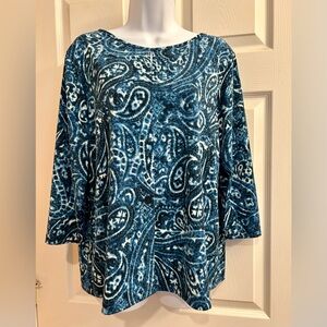 🌷Chico’s Easywear top sz L